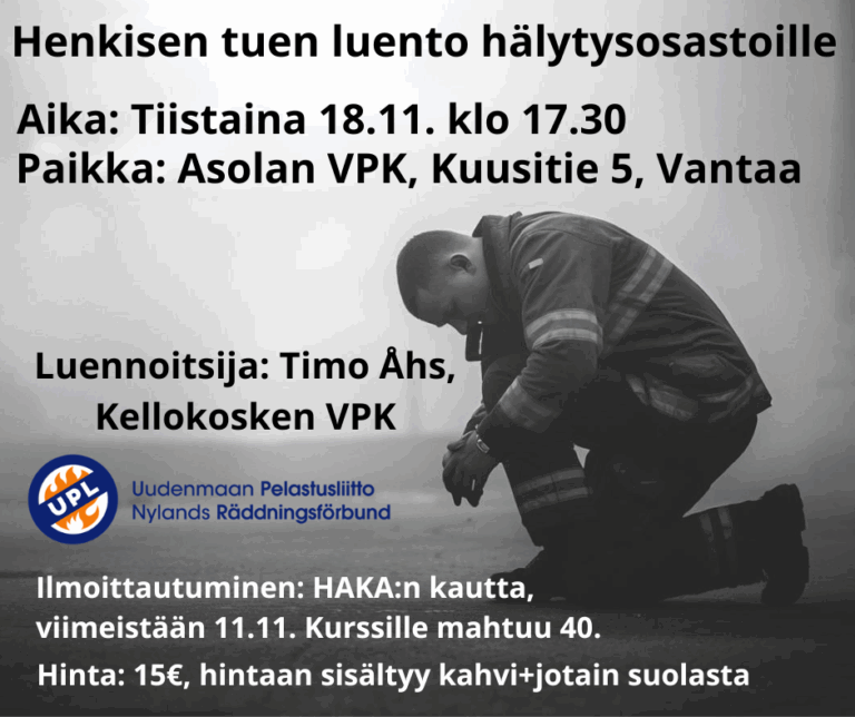 Henkisen tuen luento hälytysosastoille